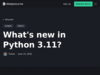 What's new in Python 3.11? - DeepSource
