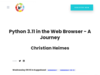 Python 3.11 in the Web Browser - A Journey | PyConDE & PyData Berlin 2022