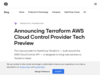 Announcing Terraform AWS Cloud Control Provider Tech Preview