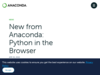 Anaconda | New from Anaconda: Python in the Browser