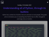 Understanding all of Python, through its builtins